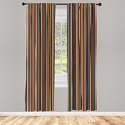 Ambesonne Striped Window Curtains Pack of