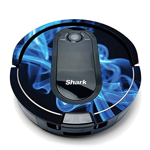 MightySkins Compatible with Shark Iq Robot Top Only Coverage - Blue Flames | Pr…