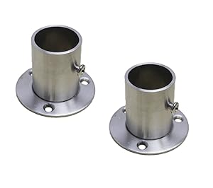 NELXULAS Stainless Steel Closet Rod Flange Holder for Pipe (AD2)