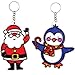 Baker Ross Christmas Suncatcher Keyrings & Bag Danglers for Children to Decorate and Wear (Pack of 5)