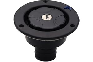 iztor RV Fresh Water Inlet Replacement Hatch Gravity Water Inlet Filler Cap with 2 Keys for RV Tanks Caravan Camper Trailer Motorhomes Parts(Black)