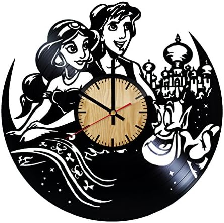 Aladdin Disney Design Vinyl Wall Clock – handmade gift for any occasion – unique birthday, wedding, anniversary, Valentine’s day gifts - Wall décor Ideas for any space