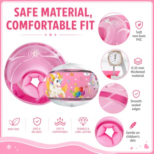 Inflatable Kids Armrests 1-6 Years with 3 Independent Airbags for Safe and Comfortable Swimming Suitable for Children from 11 to 30 kg, Perfect for Swimming Pool and Summer Activities