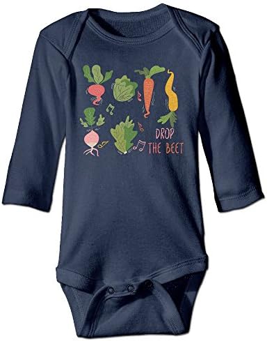 Babie Drop The Beet Vegetable Music Band Concert Long Sleeves Infant Outfits T-shirt (0-2 Years Old)