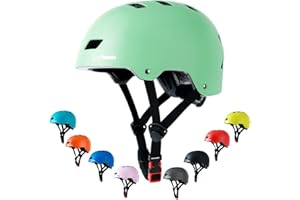 APUSALE Bike Skateboard Helmet, Adjustable and Multi-Sport for Skate Scooter, 3 Sizes for Adult Youth Kids Toddler
