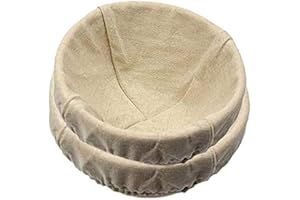 2 pack of 8.5 Inch Round Brotform Banneton Proofing Baskets Bread Bowl for Baking Dough with Rising Pattern