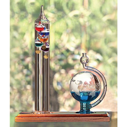 AcuRite-00795A2-Galileo-Thermometer-with-Glass-Globe-Barometer-Barometer-Set