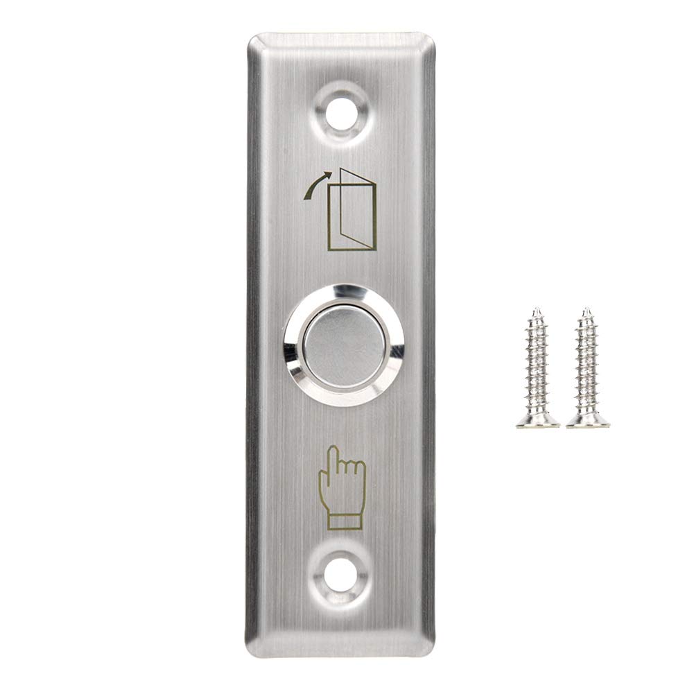 Door Access Control Switch Stainless Steel Exit Push Release Button Luxury Panel, Beautiful and