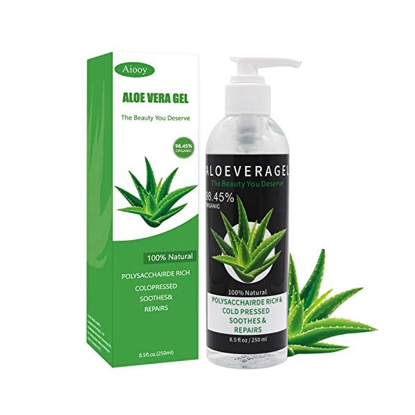 Aloe-Vera-Gel-Pure-Organic-Aloe-Vera-Soothing-Gel-with-Hyaluronic-Acid-for-Face-Body-Hair-Facial-Moisturizer-After-Sun-Body-Moisturisers250ml-85-fl-oz Aloe Vera Gel, Pure Organic Aloe Vera Soothing Gel with Hyaluronic Acid for Face, Body, Hair, Facial Moisturizer, After…