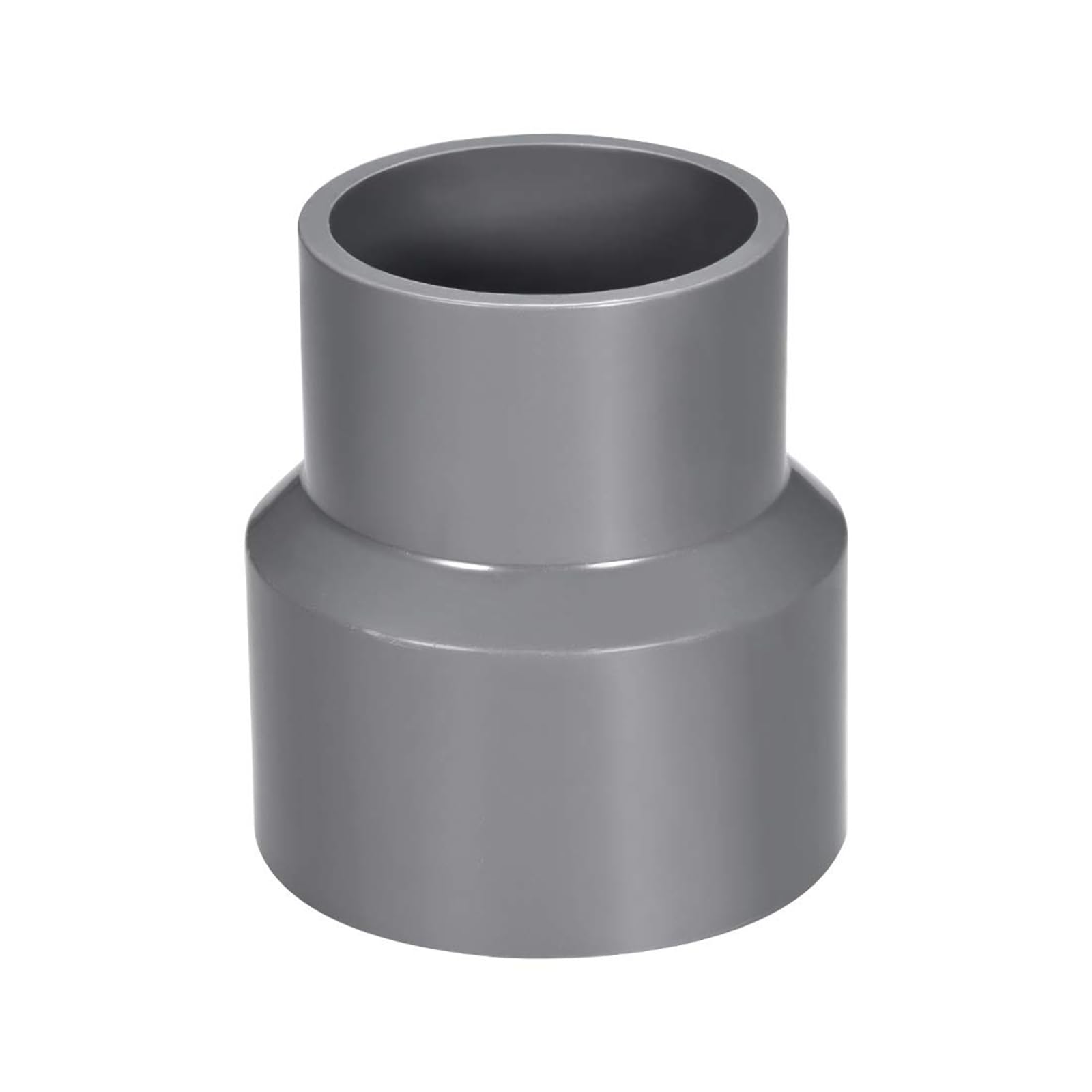 TA-VIGOR PVC Reducing Coupling Hub by Hub 50mm x 63mm Pipe Fitting Adapter Connector Grey, Duct Reducer Pipe Fitting for Water Supplies Build