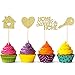 55 Pieces Home Sweet Home Cupcake Toppers Gold Glitter Home Cupcake Toppers New House Housewarming Cupcake Toppers Welcome New Home Party Decorations primary