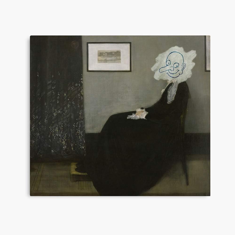 Amazon Caronzamson Whistler S Mother By Mr Bean デラックススクエア キャンバスウォールアート 装飾 キッチン オフィス 装飾 24 X 24 ホワイト アートフレーム ポスター オンライン通販