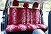 OxGord 17pc Set Leopard Animal Print Auto Seat Covers Set - Front Low Back Buckets - Rear Split Bench - Red