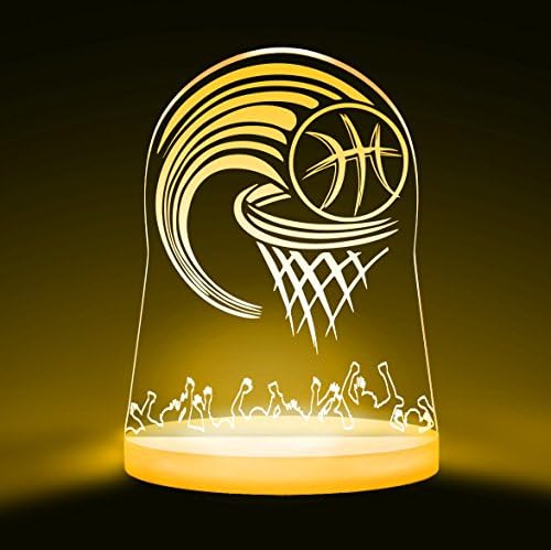 Total Dreamz Basketball Kids Multicolor LED Night Light with Interactive Remote