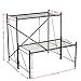 DOEWORKS 2 Tier Metal Plant Stand Storage Rack Shelf, Flower Pot Holder Display Shelf, Black