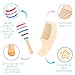 Baby Hair Brush and Comb Set - Wooden Hairbrush Kit for Grooming - Natural Soft Goat Hair Bristles for Newborn Cradle Cap - Baby Shower Gift Idea