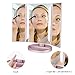 EASEHOLD Makeup Vanity Mirror Rechargeable with 3 Color 42 LEDs Dimmable Lights 1X/10X Magnifying 90°Rotation Cosmetic Beauty Portable Detachable Countertop Circle Tabletop Desk Face Mirror 2 Pack