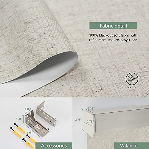 Yoolax Motorized Smart Blind for Window with Remote Control, Automatic