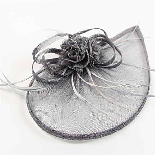 YCABJ Sinamay Fascinator Hat Feather Party Pillbox Hat For Women