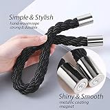 Pretty Jolly 2 Pack Magnetic Curtain Tiebacks Black Modern Drape Holdbacks view 3