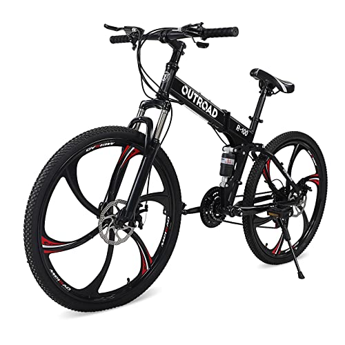 MarKnig Mountain Bike, Adult Folding Bicycle with Shimano 21