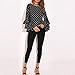 IEason Women Blouse, 2018Hot Sale! Fashion Women's Bell Sleeve Loose Polka Dot Shirt Ladies Casual Blouse Tops (XL, Black)