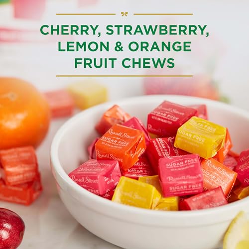 RUSSELL STOVER SUGAR FREE FRUIT CHEWS CANDY, 7.5 OZ. BAG
