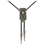 Joxevyia Bull Bolo Tie for Men Vintage Bull Skull