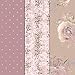 InsideMyNest Blush Dusty Rose Floral Scrapbook Origami Art Craft Journal Baby Girl Wedding 12x12 inches (Pack of 24)