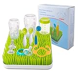 Baby Bottle Drying Rack, Enlala Baby Anti-Bacterial Countertop Drainer Mat and Dryer Stand for Infant Dishes, Bottles and Accessories