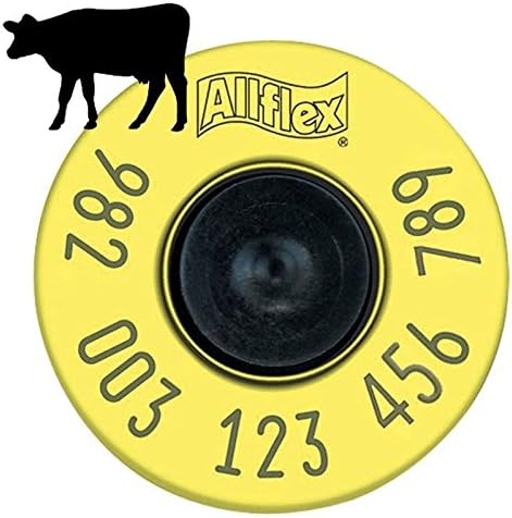 Allflex EID Cattle Ear Tags FDX Yellow Tamperproof 1000Ct