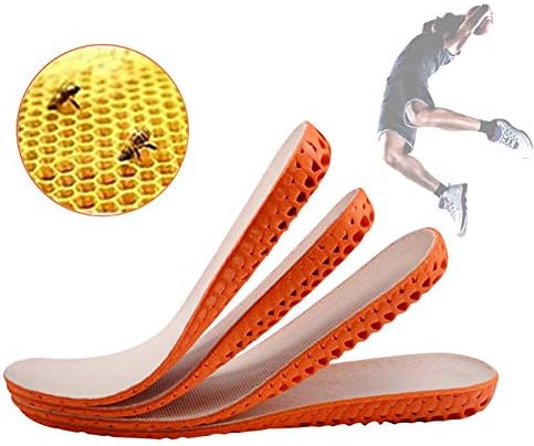 TLEOXS Breathable Honeycomb Height Increase Shoes Insoles For Men Women Reduce Muscular Ache Pain Insert Lift Taller Insole Pads