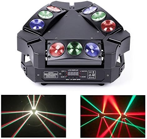 JUDYelc Professional LED 9 Head Bird Spider Lights New Bar Wedding DMX Moving Head Light Bar KTV DJ Disco Stage Beam Lighting