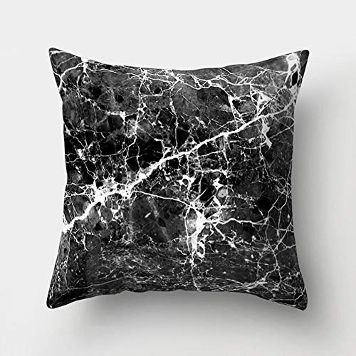 PinShang Polyester Peach Skin Fabric Marble Texture Pattern Throw Pillow Cover 29# 4545cm - Thumbnail 5