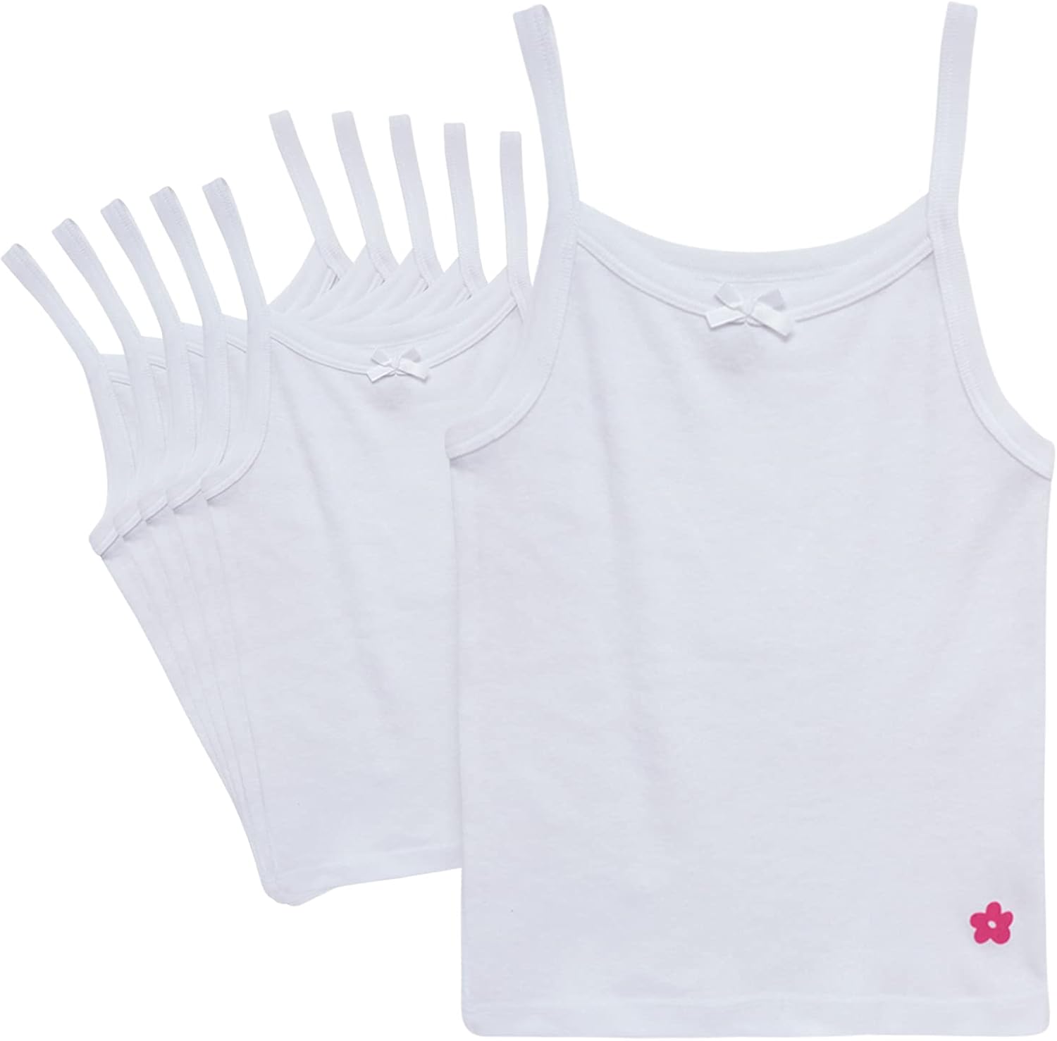 Limited Too Girls' Undershirt - 6 Pack Cotton Camisole Tank Top (Toddler/Little Girl/Big Girl): Clothing