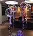 Inf-way 5pcs 18-inch Clear Foil Helium Bobo Balloons with Copper LED Light Bar, String Light Creative Balloon for Birthday Wedding Christmas Party Decorative