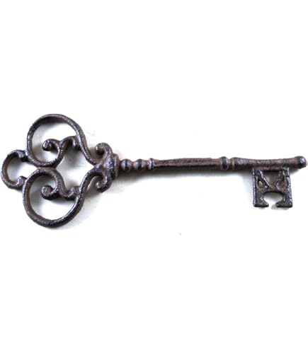 Amazon.com: Zezzxu Large Cast Iron Key,2 PCS Vintage Cast Iron