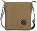 Ibagbar Small Vintage Cotton Canvas Messenger Bag Ipad Bag Shoulder Satchel Crossbody Bag Hiking Traveling Bag for Men and Women Brown