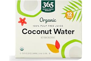 365 EVERYDAY VALUE 365 by Whole Foods Market, Coconut Water Case Organic, 33.8 Fl Oz, 12 Pack