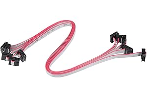 uxcell IDC 6 Pins Connector Flat Ribbon Cable Female Connector Length 30cm 2mm Pitch,5pcs