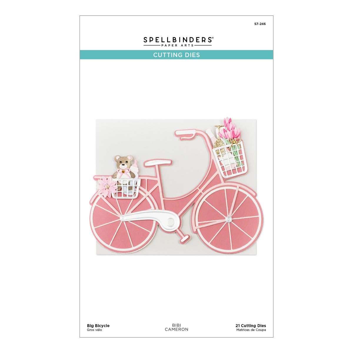 Spellbinders S7-246 Big Bicycle Etched Dies from The Bibi's Cats and Pugs Collection by Bibi Cameron