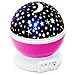 Lizber Baby Night Lighting Lamp Moon Star Projector 360 Degree Rotation - 4 LED Bulbs 9 Light Color Changing With USB Cable, Unique Gifts for Men Women Kids Best Baby Gifts Ever, Christmas gift, Pink
