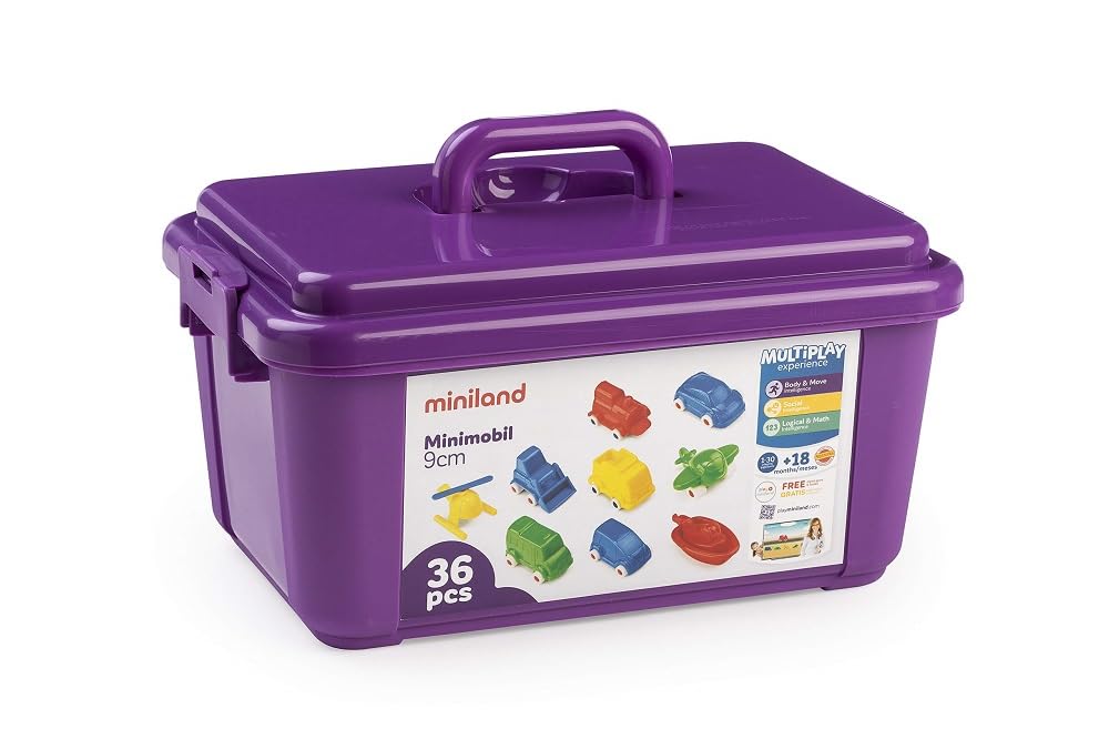 Miniland 27471 9 cm "Minimobil" Tub (32-Piece)