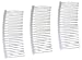 Enchanted Brides 27 Teeth Fancy DIY Tulle-Wrapped Metal Wire Hair Combs for Bridal Wedding Veil Combs(#C266x3) (White)