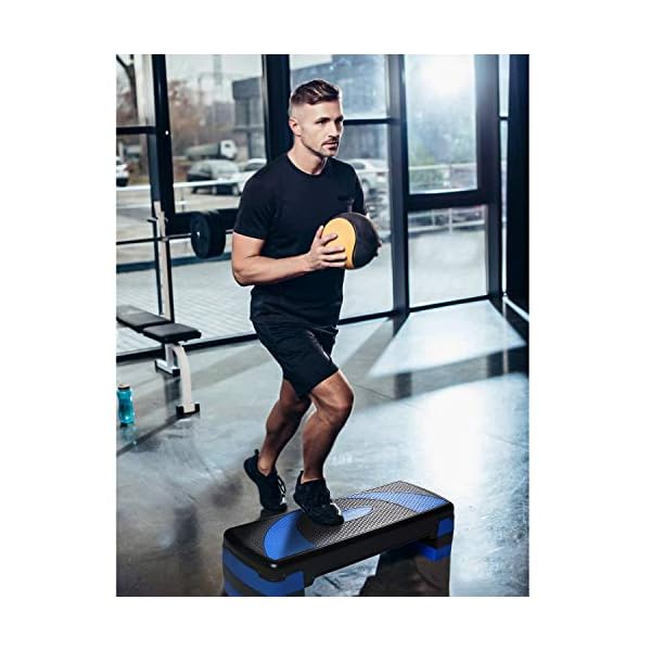 arteesol-Aerobic-Step-Stepper-Exercise-Step-Platform-Adjustable-3-Level-Non-Slip-Surface-Workout-Stepper-Shock-Absorb-Fitness-Training-Step-Strong-Grip-with-Risers Aerobic Stepper