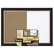 Quartet Home Decor Combination Board, 17 x 23 Inches, Dry-Erase/Cork, Two-tone Frame, Espresso (HDC1723BM)