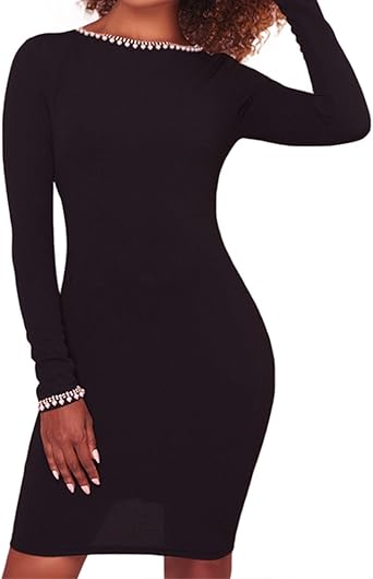 amazon black bodycon dress