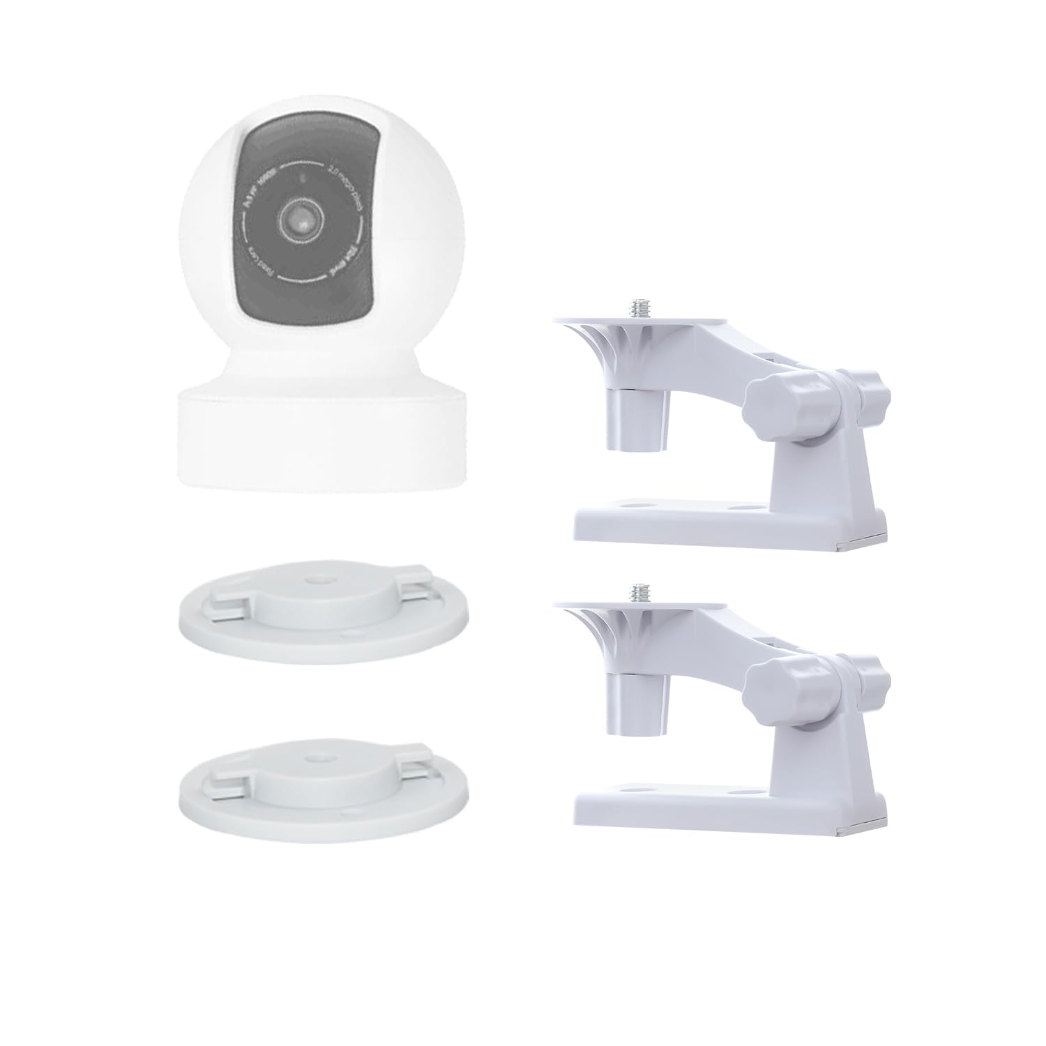 Wall Mount Compatible with TP-Link Tapo C210/ C200 and Kasa Indoor Pan EC70/ EC71/ KC410S, Adjustable Angles Bracket 180 Degree Rotation Easy to Install Security Camera Bracket/Holder, 2 Pack