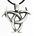 Trilogy Jewelry Pewter Triple Moon Goddess Pagan Pendant on Leather Necklace