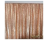 ShiDianYi 4FTX6FT-Rose Gold-Sequin Photo Backdrop, Wedding Photo Booth,Photography Background (Rose Gold)